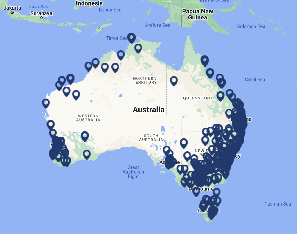 Vacancy Map | DXC Medical Recruitment Pty Ltd